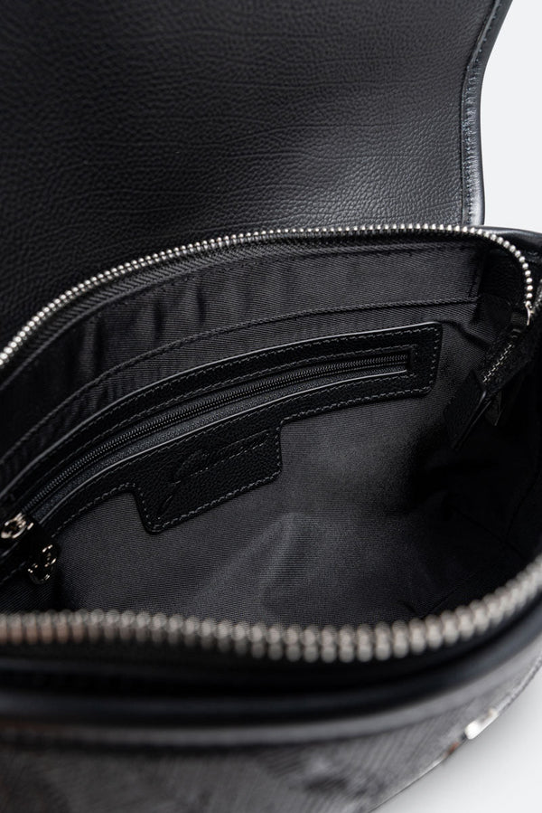 Planetarium Engrave Black Flap Bag