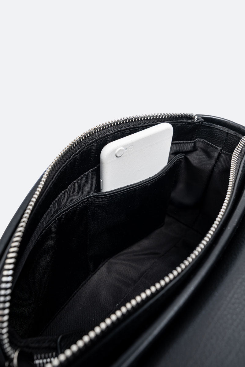 Planetarium Engrave Black Flap Bag