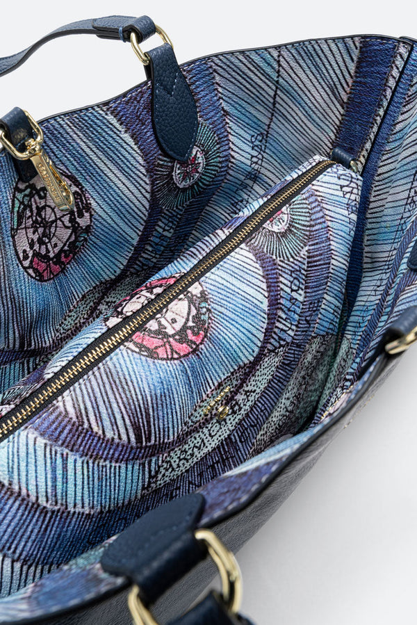 Reversible Navy and Planetarium Aquamarine Large