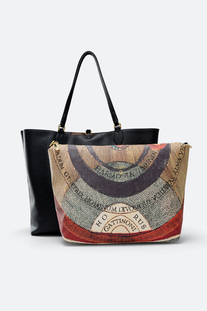Bolsa de Ombro Reversível Planetarium Preta
