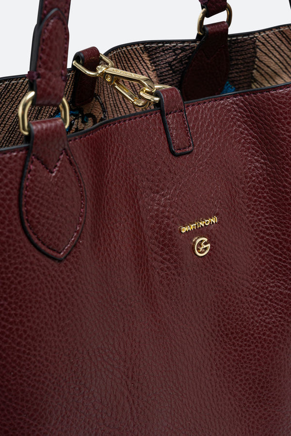 Planetarium Reversible Shoulder Bag in Wine