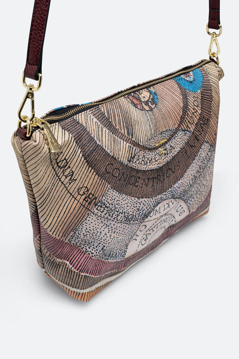 Planetarium Reversible Shoulder Bag in Wine