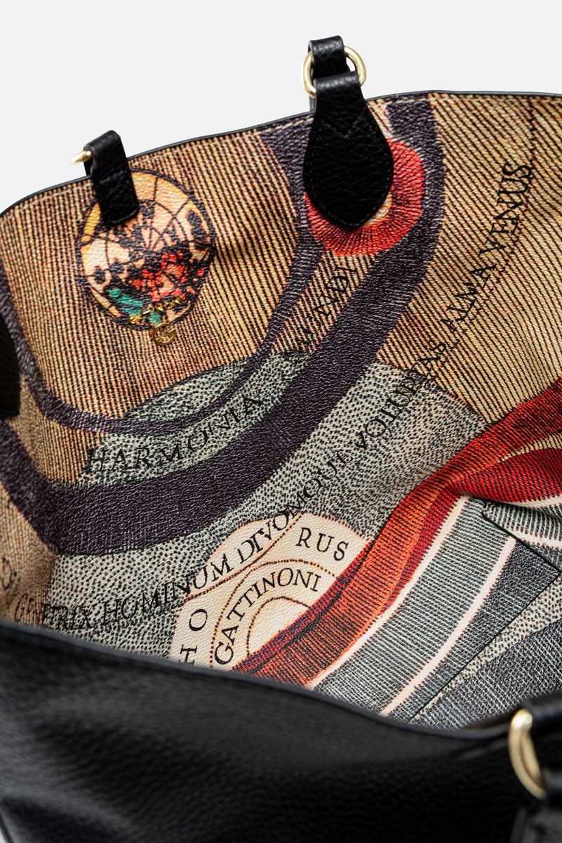 Small Shoulder Bag Planetarium Reversible Black