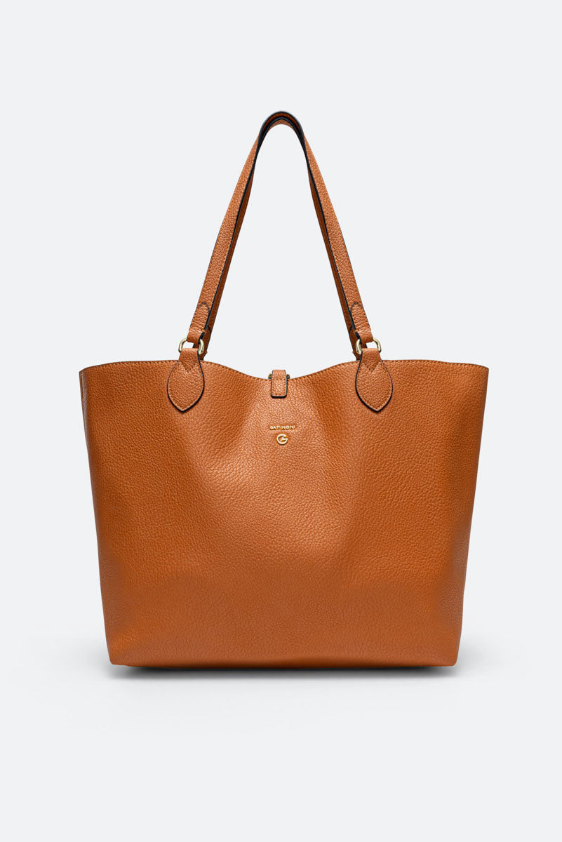 Plan.S D.Handle Reversibl PU/PVC Tan/Ink Sepia