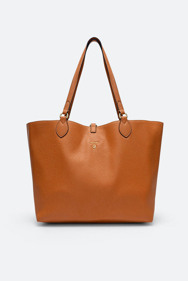 Plan.S D.Handle Reversibl PU/PVC Tan/Ink Sepia