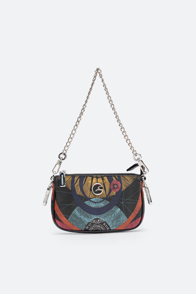 Small Reversible Shoulder Bag Planetarium Black