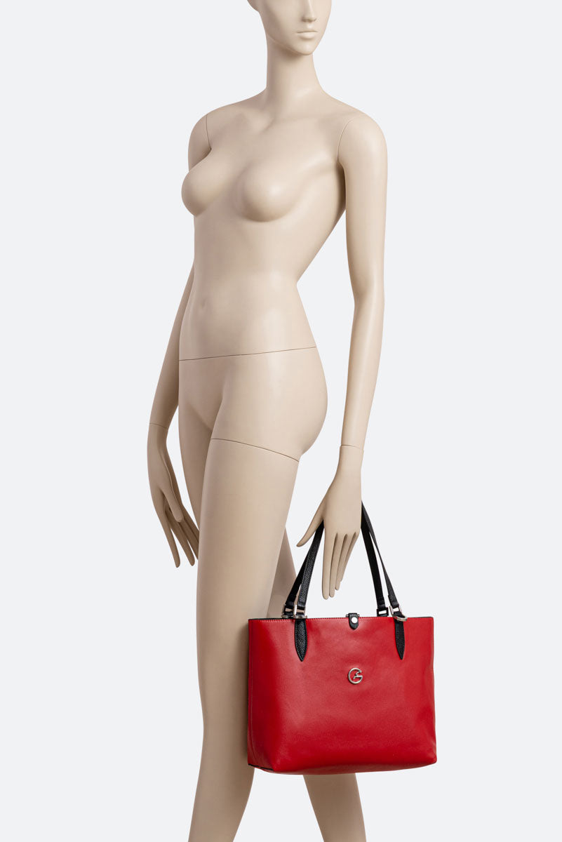 Small Reversible Shoulder Bag Planetarium Black Red