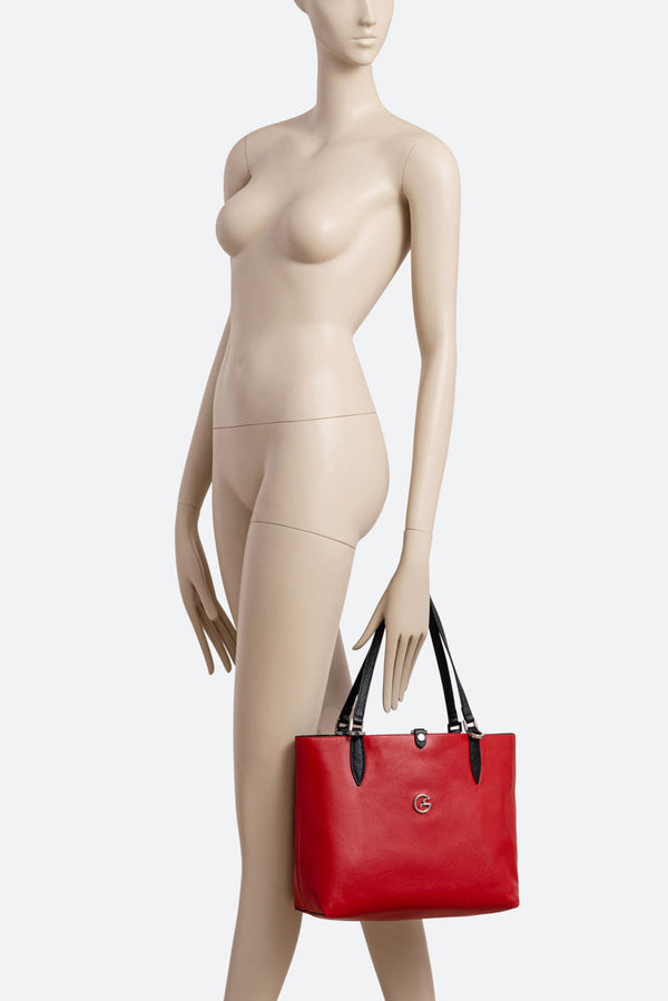 Small Reversible Shoulder Bag Planetarium Black Red