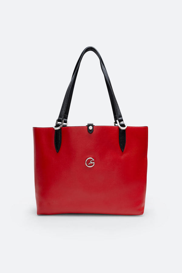 Small Reversible Shoulder Bag Planetarium Black Red