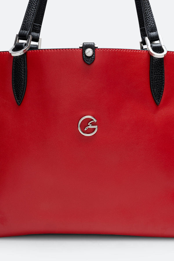 Small Reversible Shoulder Bag Planetarium Black Red