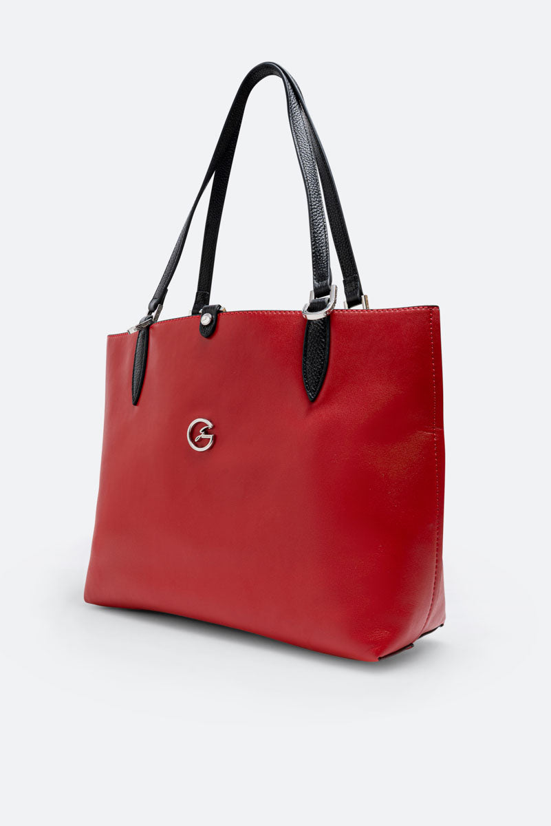 Small Reversible Shoulder Bag Planetarium Black Red