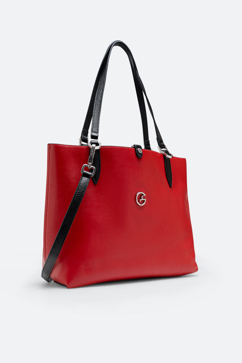 Small Reversible Shoulder Bag Planetarium Black Red