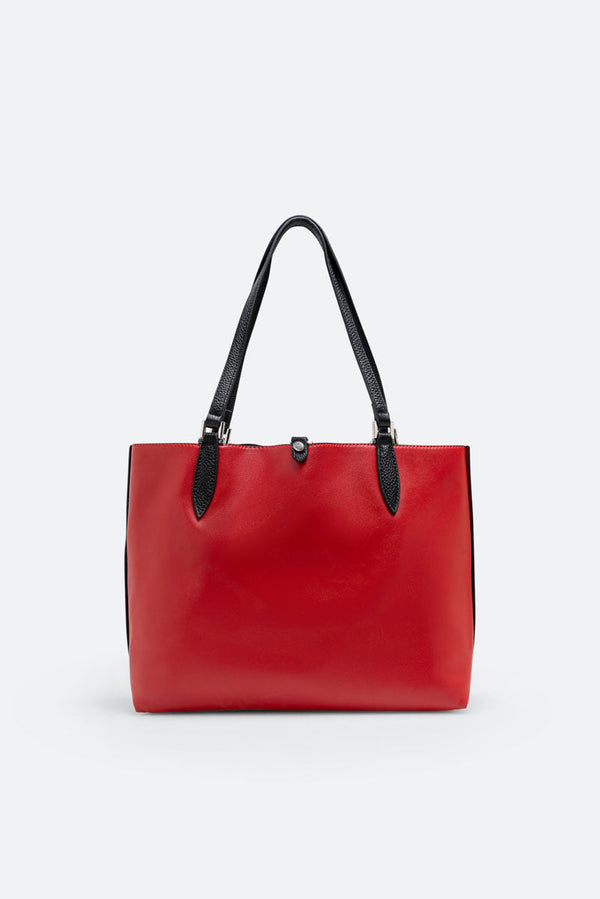 Small Reversible Shoulder Bag Planetarium Black Red