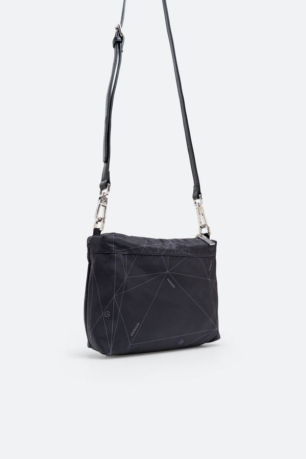 Small Reversible Shoulder Bag Planetarium Black Red