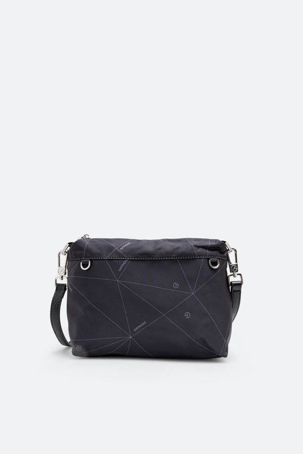 Borsa a spalla reversibile piccola Planetarium Black Rosso