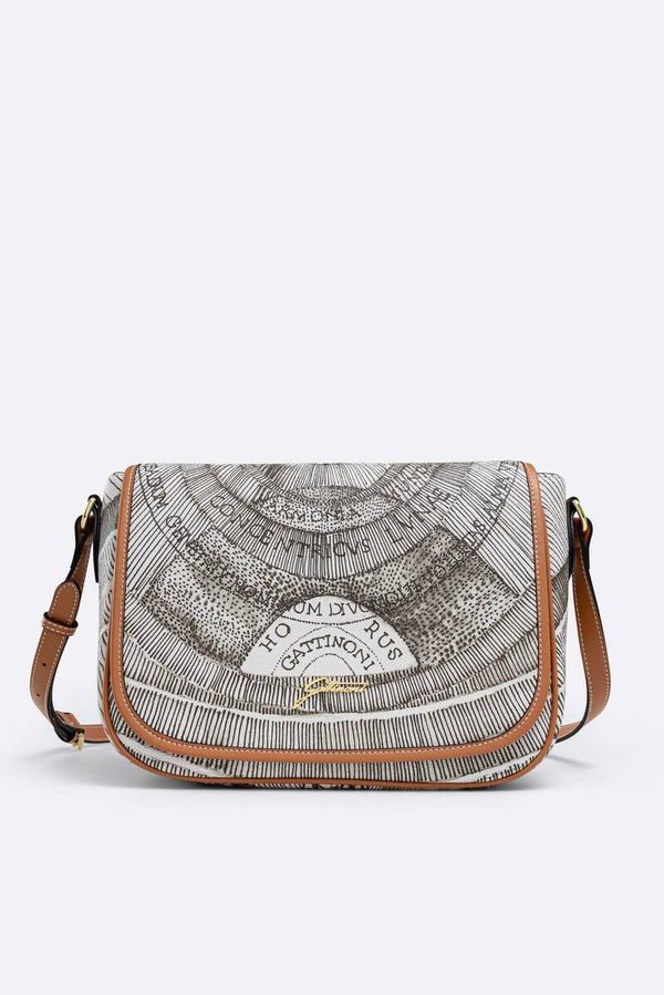 Shoulder bag with flap Planetarium Ink