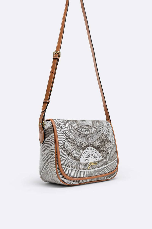 Shoulder bag with flap Planetarium Ink