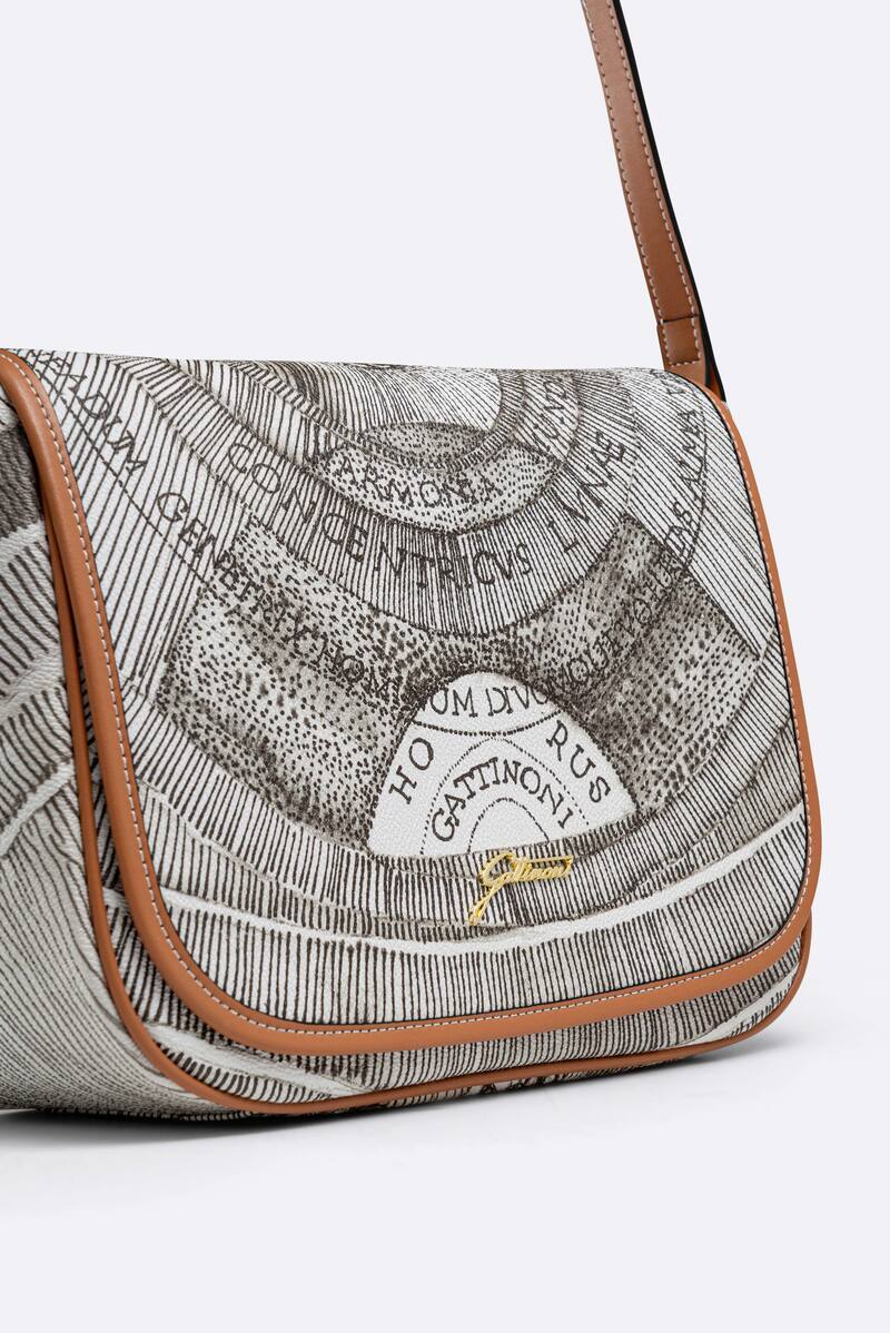 Shoulder bag with flap Planetarium Ink