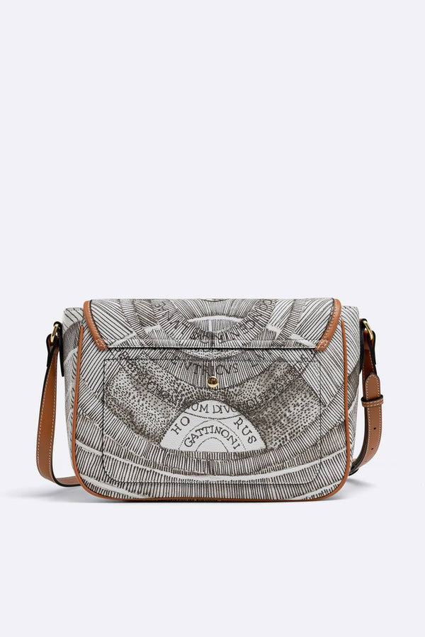 Shoulder bag with flap Planetarium Ink