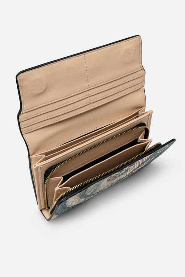Planetarium Watercolor Wallet with Flap
