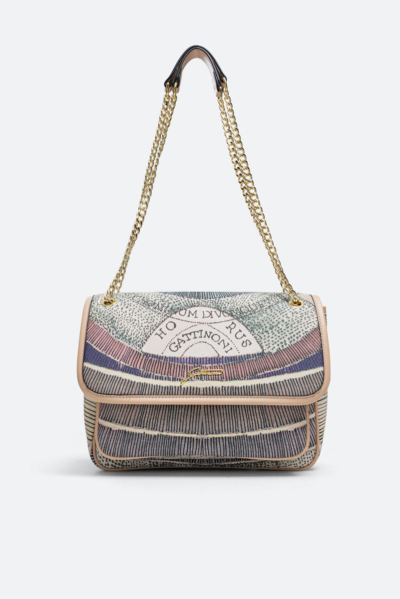 Planetarium L Crossbody F PVC Planetarium/Leather Watercolor/Beige