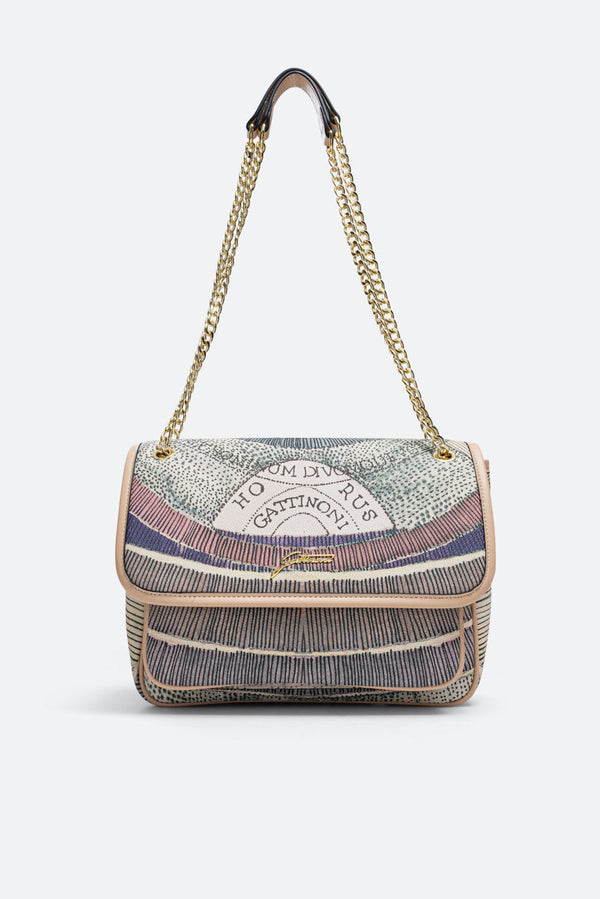 Planetarium L Crossbody F PVC Planetarium/Leather Watercolor/Beige