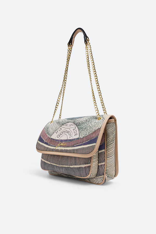 Flap Crossbody Planetarium Watercolor Large