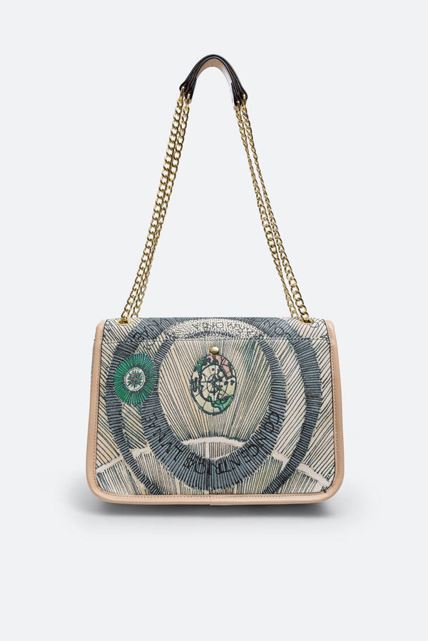 Flap Crossbody Planetarium Watercolor Large