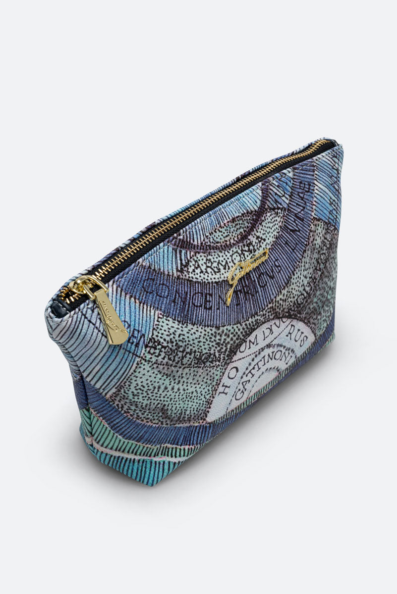 Trousse de beauté aquamarine de taille moyenne Planetarium