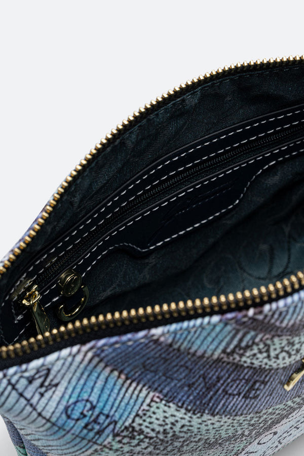 Trousse de beauté aquamarine de taille moyenne Planetarium