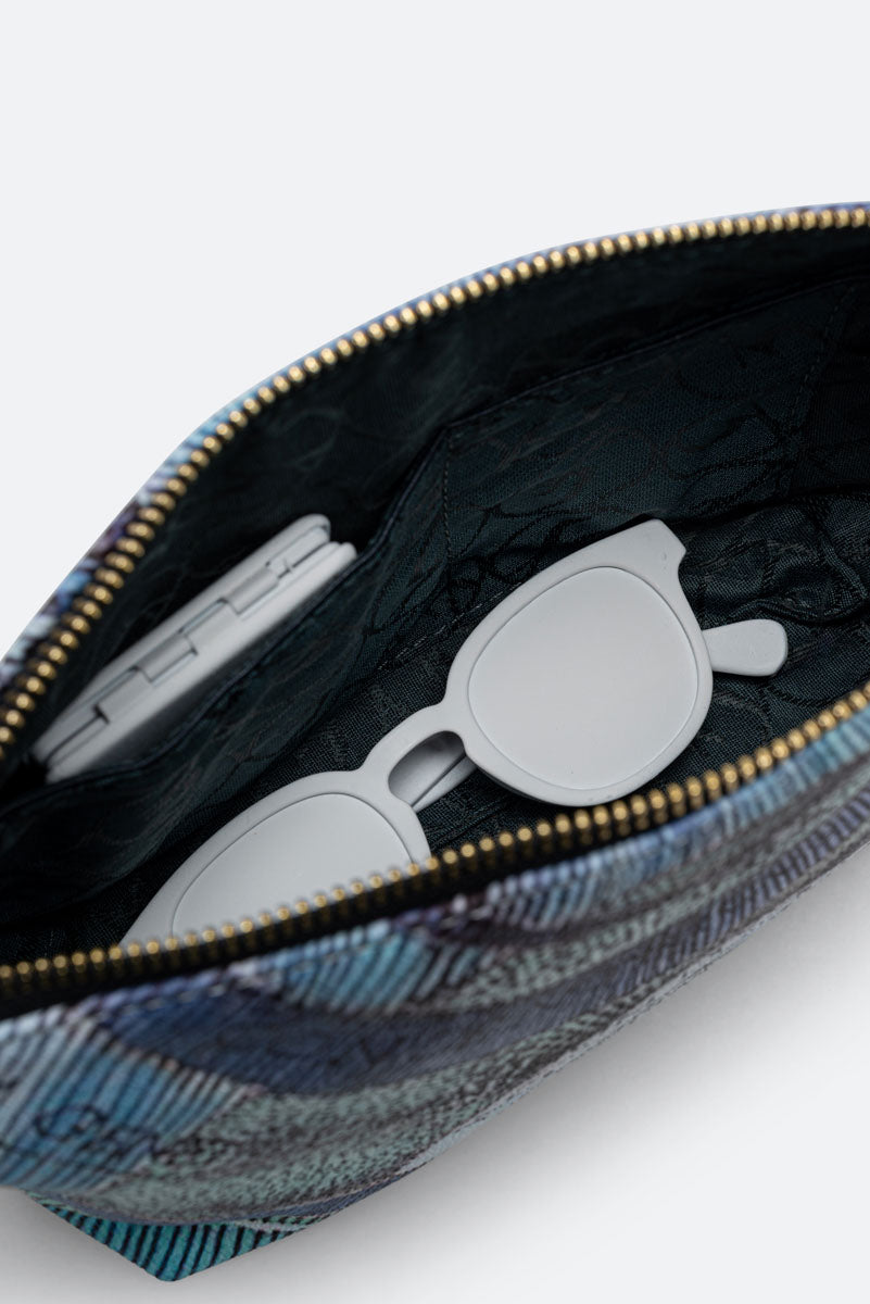 Trousse de beauté aquamarine de taille moyenne Planetarium