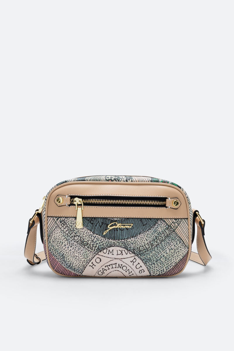 Planetarium Crossbody Bag PVC Planetarium/Leather Watercolor/Beige