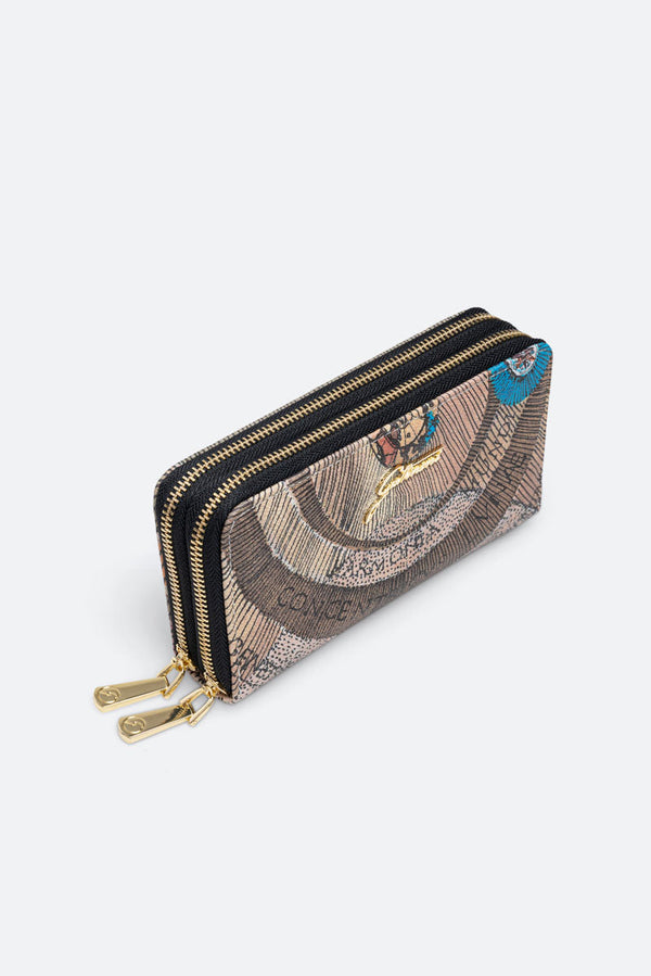 Planetarium Wild Double Zip Wallet