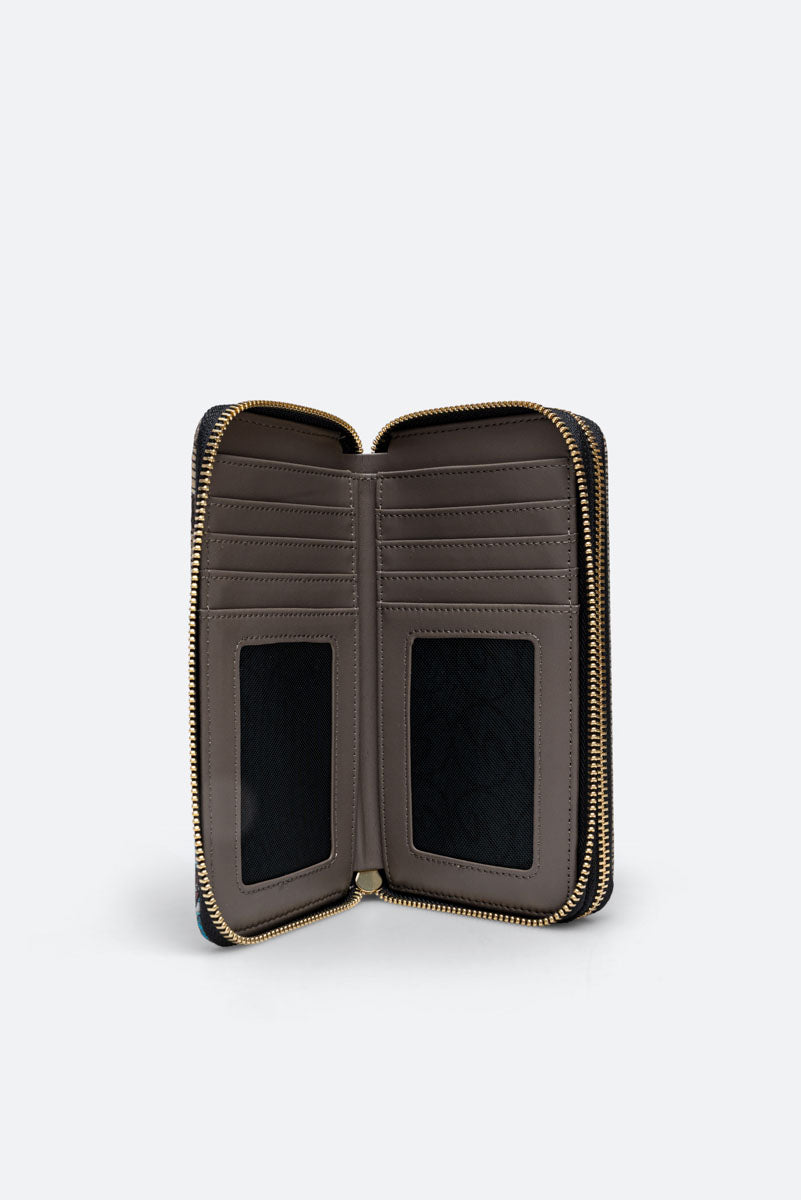 Planetarium Wild Double Zip Wallet