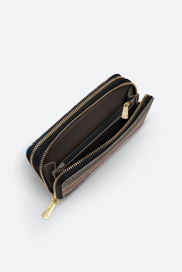 Planetarium Wild Double Zip Wallet