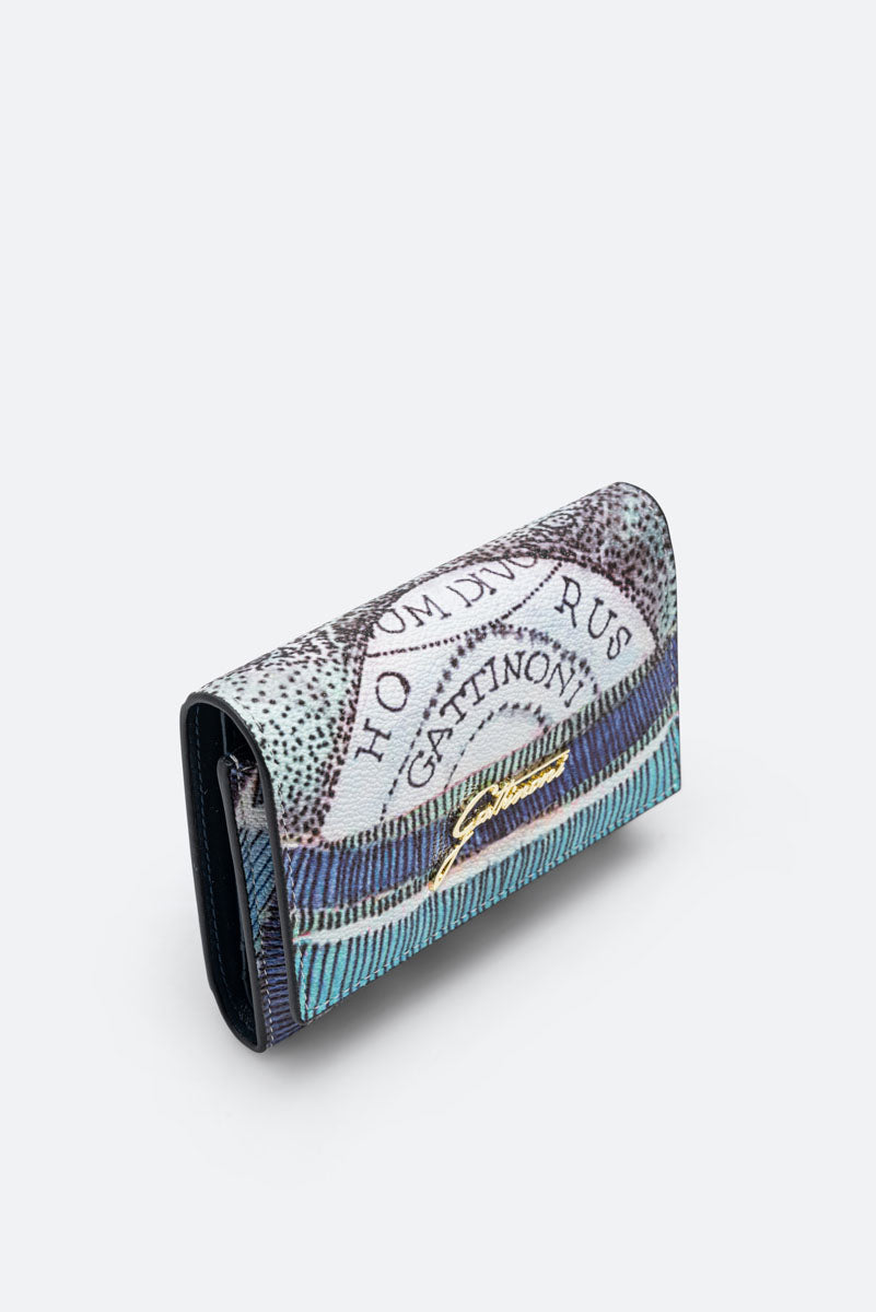 Small Flap Planetarium Aquamarine Wallet