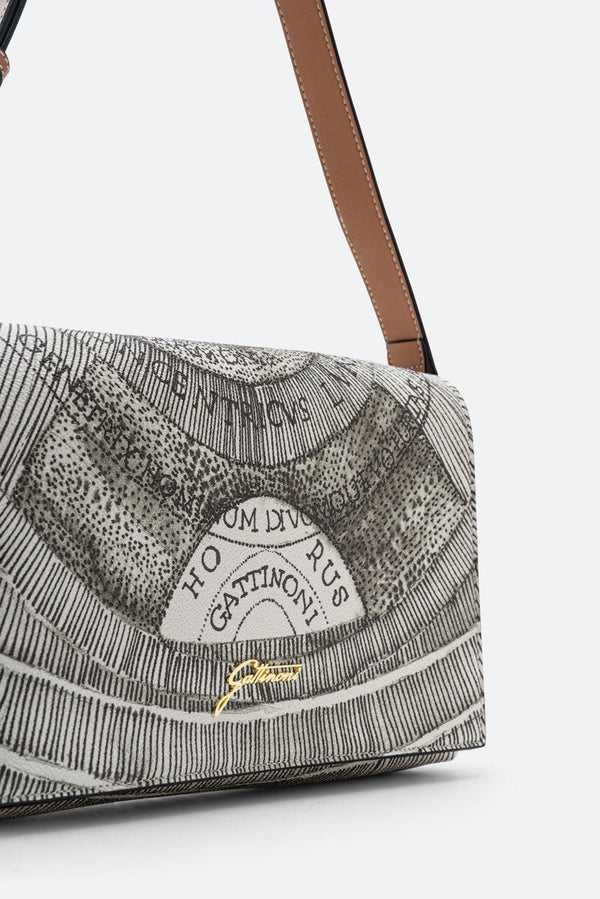 Bolso de solapa Planetarium Tinta Sepia