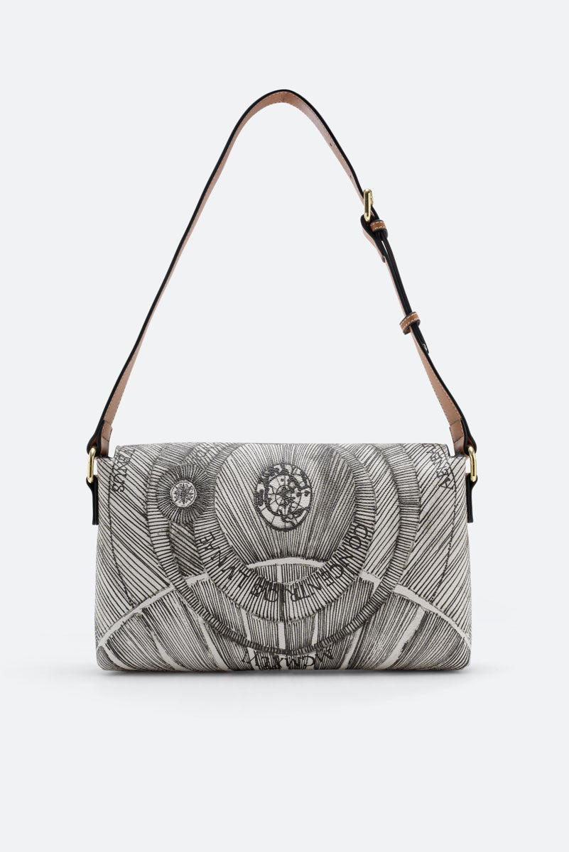Bolso de solapa Planetarium Tinta Sepia
