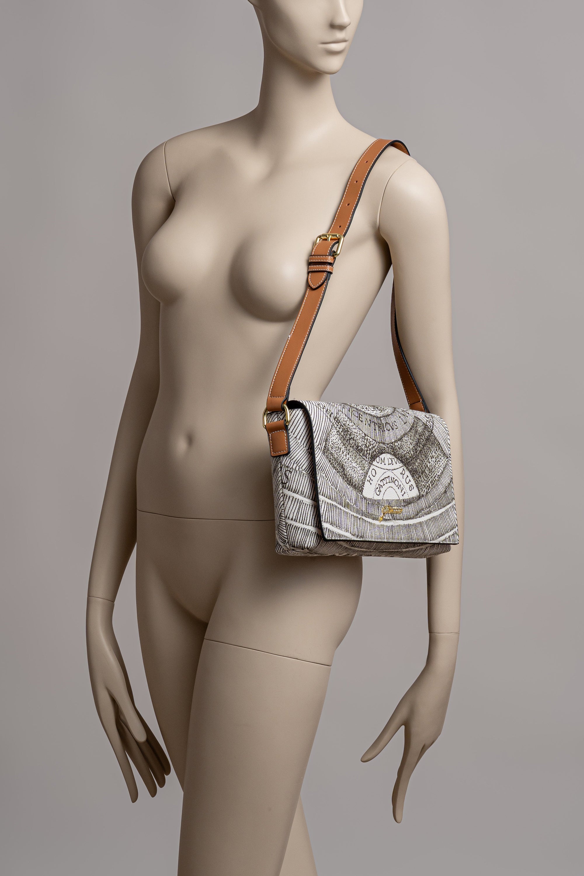 Bolso de solapa Planetarium Tinta Sepia