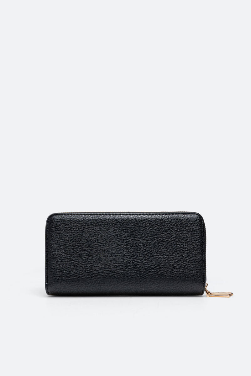 Denise Double Zip Wallet Black
