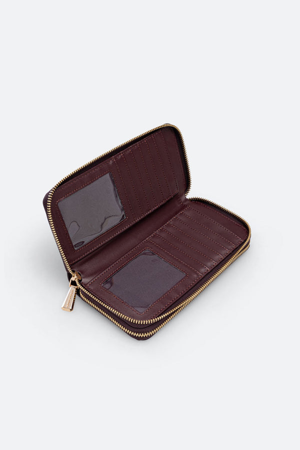 Denise Double Zip Wallet Black