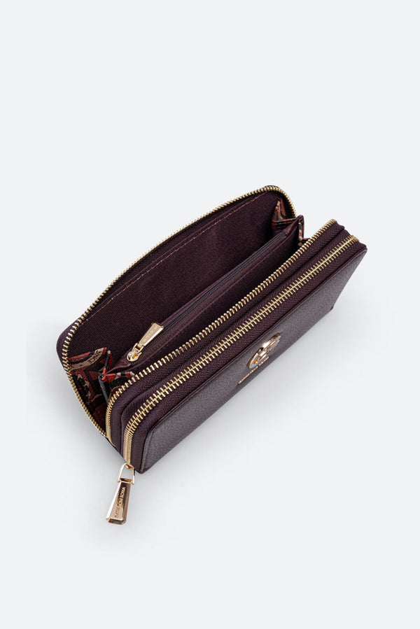 Denise Double Zip Wallet Black