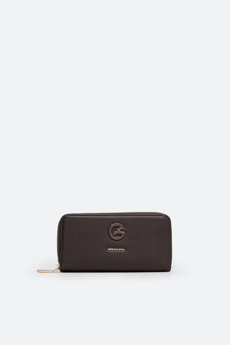 Denise Double Zip Wallet Black