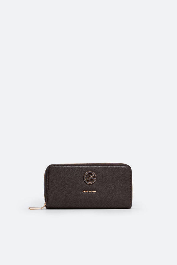 Denise Double Zip Wallet Black