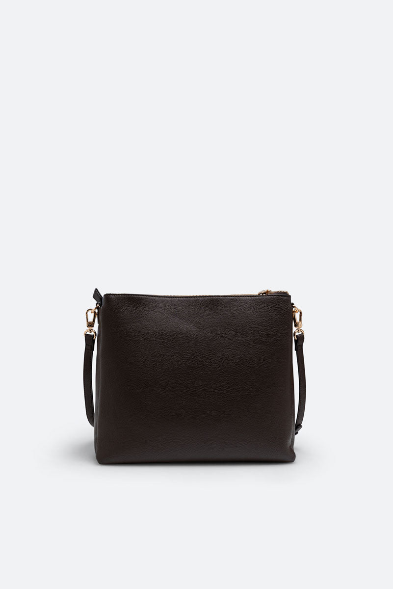 Large Hobo Denise in Synthetic Leather Chocolate