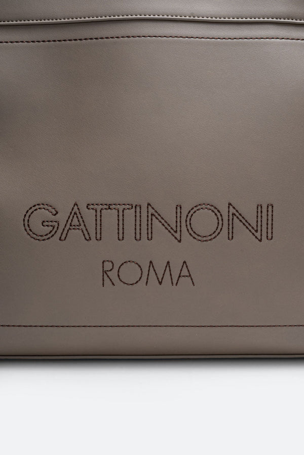 Borsa Grande in Pelle Sintetica AMELIA Taupe