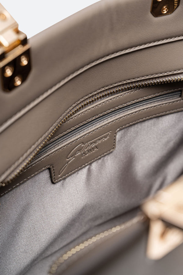 Borsa Grande in Pelle Sintetica AMELIA Taupe