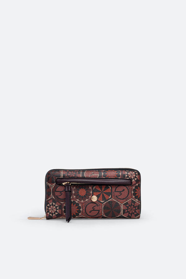 Teodosia Garnet Zip Wallet