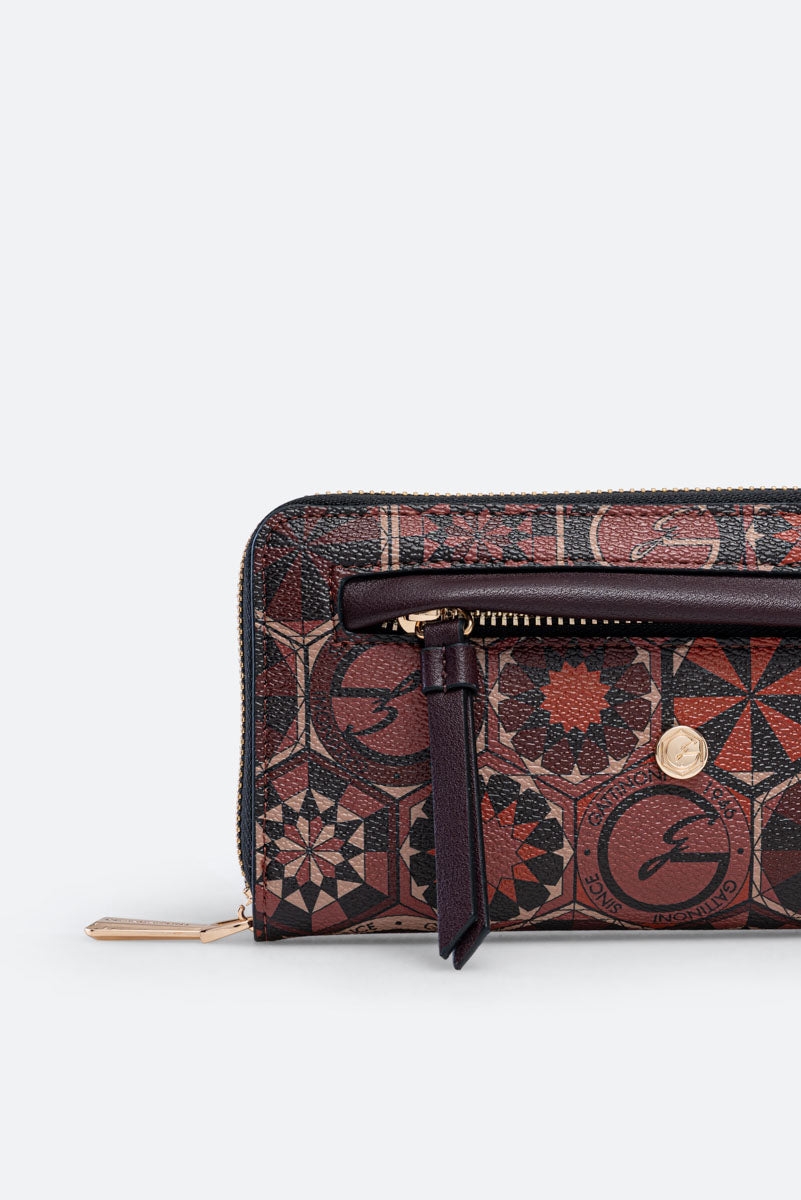 Teodosia Garnet Zip Wallet