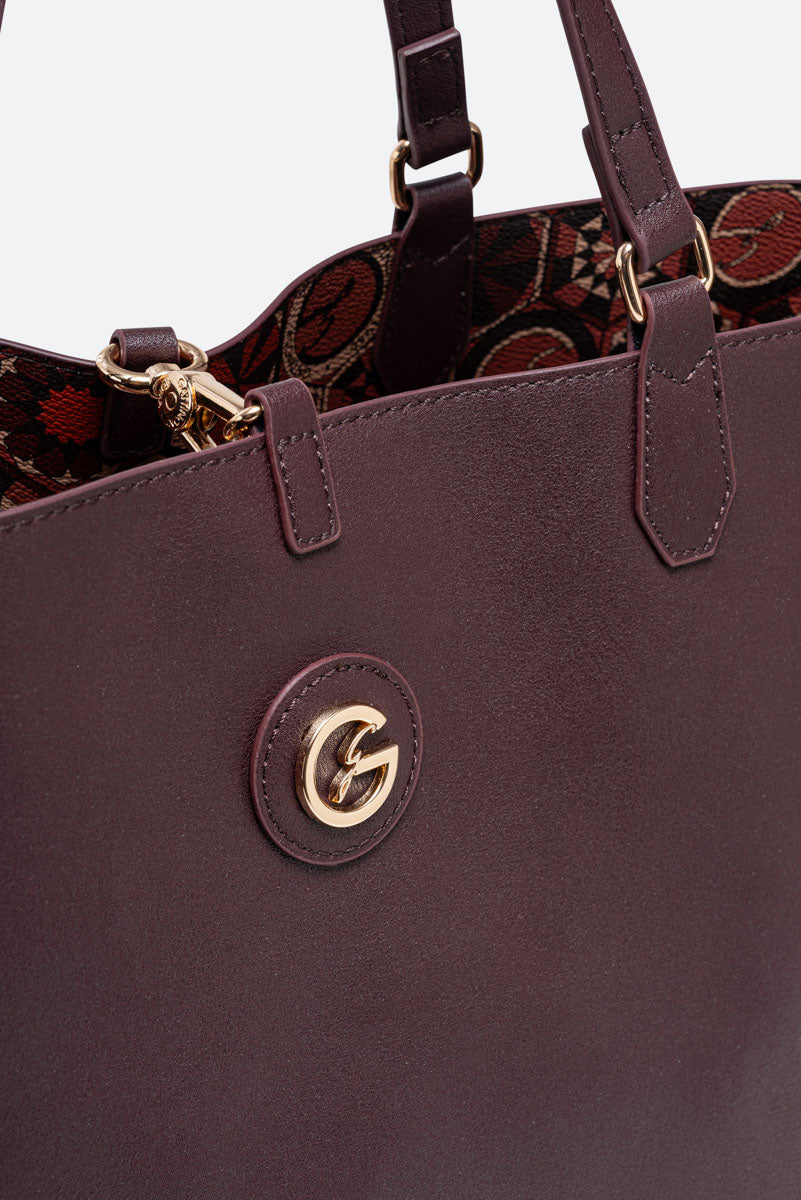 Sac de shopping réversible Teodosia Grenat